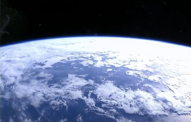 View of the clouds over earth